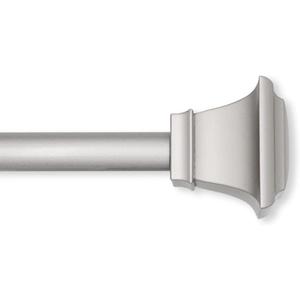 Lumino Square Single Curtain Rod Set, 5/8" Diameter - Starting at $14.99 - (With Multiple Color Options), Curtain Rod, Drapery Rod, Decorative Rod, Dcor, Nickel, 30-84" Width