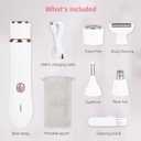 2 x 4-in-1 Facial Hair Removal for Women, Electric Painless Shaver, USB Rechargeable, Lip Chin Cheek Trimmer