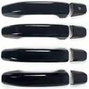 8PCS Door Handle Covers Trim Compatible with 2014-2020 Chevrolet Silverado+GMC Sierra Suvs Trucks Glossy-Black Without Passenger Keyhole