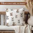 Funny English Bulldog Throw Pillow Covers 18x18, English Bulldog Gifts for Women Men, Dog Lovers Gifts Decorative Pillow Covers, Dog Pillowcases Cushion Case for Home Couch Bedroom Decor