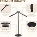 2 Pack Mannequin Torso, Adjustable Shirt Display Stand Height 20 to 34 Inches, Cap and Gown Display Stand Stable Clothing Garment Dress Form, Coat Jacket Hanger Easy to Install, Black