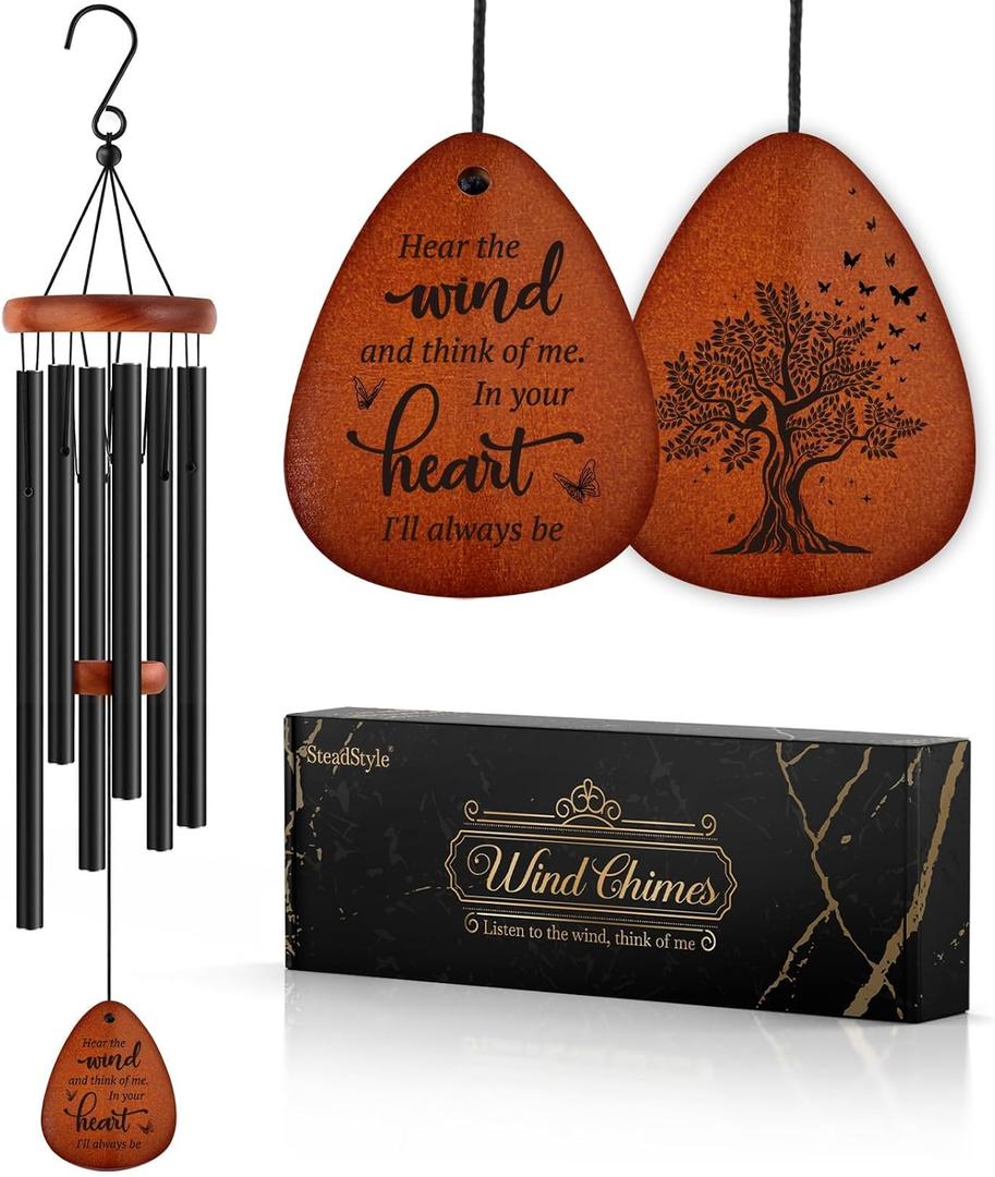 SteadStyle Sympathy Gifts for Loss of Loved One - Memorial Gifts Wind Chimes, Gifts for Who Loss of Dad, Mom, Brother, Friend, Sympathy Bereavement Gift Baskets Home Outdoor Garden Patio Decor 25.5 In