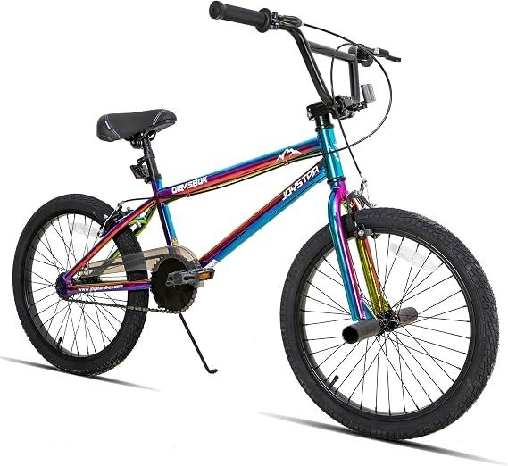 JOYSTAR 24 Inch Kids BMX Bike for Boys and Girls Age 7-12 Freestyle Kids Bike for Beginner Level Riders with Dual Hand Brakes & 2 Pegs