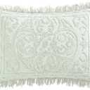 Beatrice Home Fashions Medallion Chenille Bedspread, King Sham, Sage