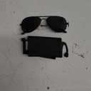 Livho Sunglasses for Men Women Aviator Polarized Metal Mirror UV 400 Lens Protection (Black Grey)