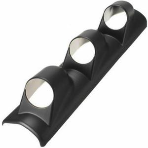 UNIVERSAL 2 6 52MM ABS TRIPLE HOLE PILLAR GAUGE MOUNT HOLDER BLACK JLM92E57