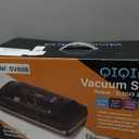 Vacuum Sealer Machine, Updated Powerful 95KPa Commercial Food Saver with Double Seal for 2X Strength, Built-in Cutter, Bags Storage & Easy-Lock Handle, Includes Free Bags (1 Roll + 10 Pre-cut) Black