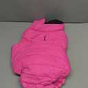 Lelepet Reversible Dog Coat Waterproof Dog Jacket Windproof Puffer Vest for Winter Warm Lightweight Coats for Large Dogs Adjustbale Hook & Loop Pet Apparel with Leash Hole, Pitbull, Rose Red, XL