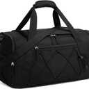 Vorspack Gym Bag for Men - 18 Inches Duffle Bag for Travel Duffel Bag with Shoe Compartment Lightweight Travel Bag for Gym Sports Overnight Weekender - Black