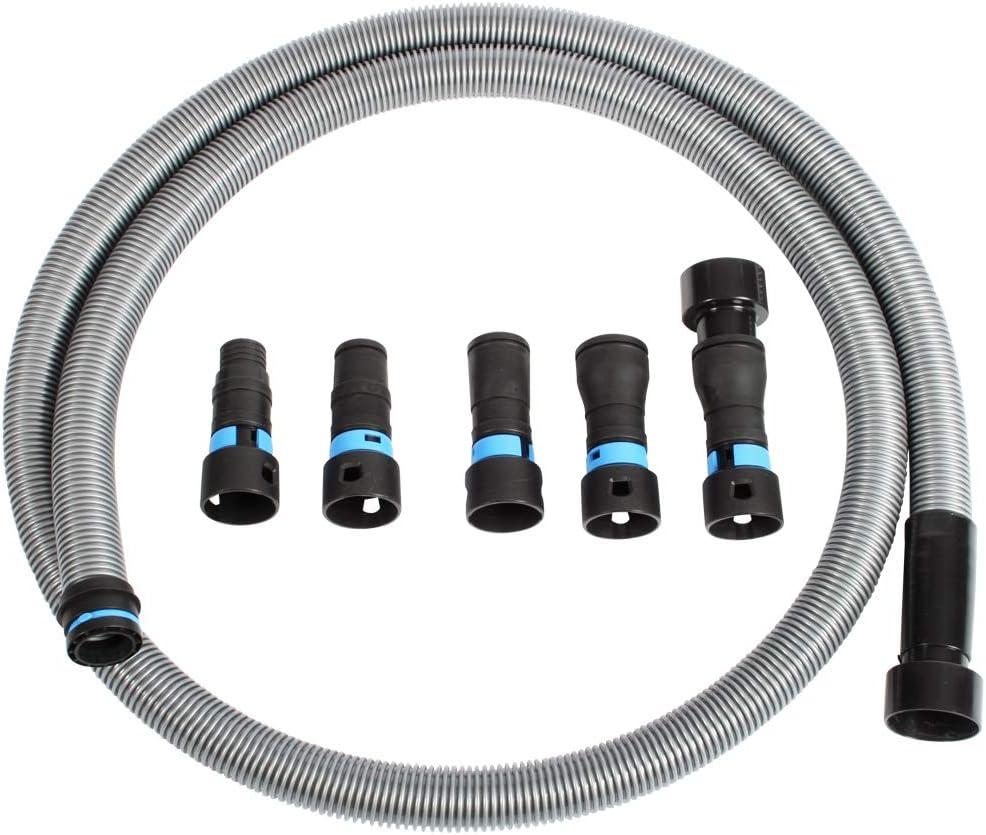 Cen-Tec Systems 94698 Quick Click 10 Ft. Hose for Home and Shop Vacuums with Expanded Multi-Brand Power Tool Adapter Set for Dust Collection (10 Ft. Hose)