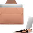 MOFT Laptop Carry Sleeve, 2-in-1 Laptop Bag & Stand for 14" MacBook Air/Pro & Dell/HP/Lenovo/Asus, Stylish Slim Computer Sleeve Bag with Expandable Storage for Computer Accessories, Class Nude