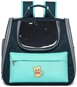 Pet Carrier Backpack with Bubble Window, Cat Carrier Backpacks, Expandable Cat Backpack with Breathable Mesh, Transparent & Foldable Pet Carrier for Travel Hiking Dogs Puppies Up to 17 Lbs