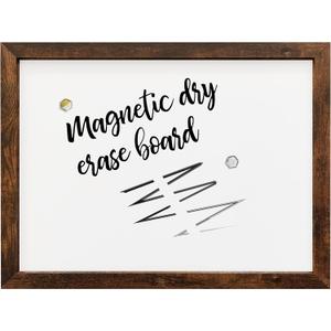 Loddie Doddie Magnetic Dry Erase Whiteboard for Wall - 18" x 24" Rustic Wood Frame with Built-in Marker Tray - Dry Erase Board - Magnetic Board