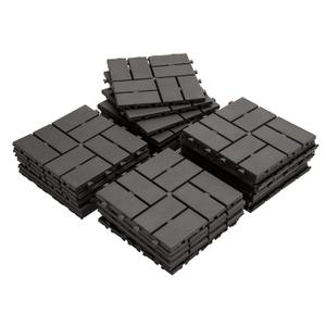Interlocking Deck Tiles 12"x12" Square Composite Flooring, All-Weather for Balcony and Backyard, Pack of 36, Gray