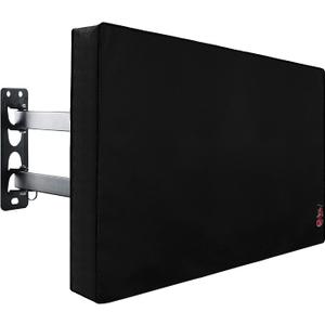 Outdoor TV Cover 52 to 55 inches, Waterproof and Weatherproof, Fits Up to 52''W x 31''H for Outside Flat Screen TV (Black)