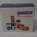 Ganiza Smoothie Blender, 900W Blenders for Shakes and Smoothies, 15-Piece Personal Blender and Grinder Combo for Kitchen, Smoothies Maker with 4 BPA-Free Portable Cup, Nutritious Recipe (Black)