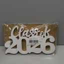 Graduations Decorations 2026,White Class of 2026 Wooden Photo Props, Senior White Graduation Table Centerpiece for 2026 Graduation Party Decorations Supplies