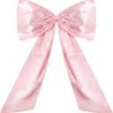 TONIFUL Large Pink Bow Decor 26 x 42 Inch Giant Ribbon Tie Bow for Coquette Room Wall Decor Birthday Wedding Baby Shower Christmas Tree Party Decorations