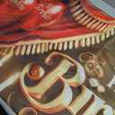 Red Gold Happy Birthday Backdrop Banner Birthday Party Banner Decorations Photography Background 71 x 43 Inch Elegant Crown Balloon Gift Table Anniversary Party Props