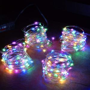 4-Pack 50 LEDs Multicolored Christmas Fairy Lights, Battery Operated Mini LED String Lights for Bedroom/Christmas/Parties/Wedding(Set of 4, Multi-Color)