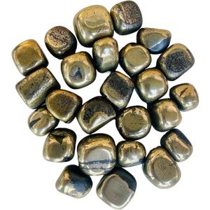 Golden Pyrite Crystals and Healing Stones - Polished Moldavite - Tumble Gemstone - Crystal Set - Decorative Rocks - Gem Stones Rocks Crystals - Boji Stones Pair - Reiki Supplies