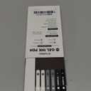 Black Gel Pens GX3, 6Pcs Fine Point Smooth Writing Pens with 3 Extra Refills, Black Ink Pens for Journaling, Office, Note Taking, School Supplies, Nurse Aesthetic(Black Gray White)