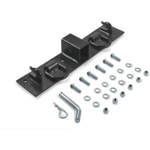 Tractor Bucket Hooks Bolt on Hooks 2 Receiver, G70 Grade Grab Hooks, Forged D Rings, Tow Hook Bolts for Universal Tractor Buckets (Black 1.5 Bolt)