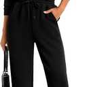 PRETTYGARDEN Long Sleeve Jumpsuits for Women Casual 2026 Fall Fashion Zip Up Pant Rompers One Piece Sweatsuits Travel Outfits Medium