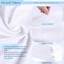 Kesfey 6 Packs Round Tablecloth 108 Inches White Polyester Table Cloths Stain and Wrinkle Resistant Tablecloths for Round Tables Washable Circle Fabric Tablecovers for Wedding Camping Banquet Parties