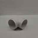 Vent Systems 90 Degree 6" Inch Elbow Duct Pipe Connector - Round Flexible, Rigid PVC Pipe, Duct, Tube Ventilation System Adapter - ABS Plastic HVAC Duct Fittings, Dryer Duct Connection, Ducting Joint