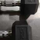 CAP Barbell Rubber Coated Dumbbell Weights 25 lbs - pair