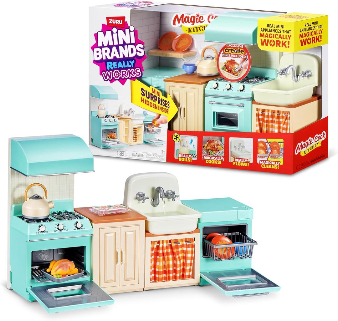 Mini Brands Magic Cook Kitchen Playset Series 1 By ZURU, 4.72 x 18.11 x 11.61 inches