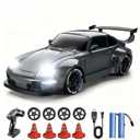 1:24 Scale RC Drift Car with Proportional Tuning & Gyro Control  25km/h 4WD High Speed, Dual Batteries 50+ Min Play, 2.4GHz Remote  Multi-Surface Drift Tires + LED Lights Storm Drive