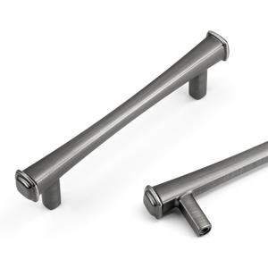 HESTIA HARDWARE 10 Pack 3 3/4 Pewter Cabinet Pulls, Simply Modern Kitchen Cabinet Handles and Cabinet Hardware | 96mm Antique Silver Cabinet Pulls, Drawer Pulls and Knobs, Drawer Handles (Z21.10.B)