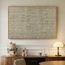 Framed Modern Neutral Beige Abstract Wall Art, Minimalist Canvas Prints Paintings for Walls, Contemporary Black Sketch Line Scribble Pictures for Living Room Bedroom Hallway Wall Decor 24x36 In