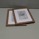 Califortree Rustic Brown 8x10 Picture Frame - Display Photos 5x7 with Mat or 8x10 Without Mat - HD Glass Inside, Horizontal and Vertical Display for Wall and Tabletop - Set of 2