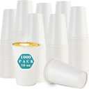 Coffee Cups - 1000 Pack Paper Cups 10 oz, Disposable Paper Coffee Cup for Hot and Cold Drink, White Paper Coffe Cup, Hot Cups Bulk for Office, Party, Home, Travel, Cafes, Bathroom