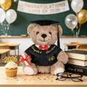 2026 Graduation Bear Gifts,9 Inch Soft Plush Teddy Bear with Black Cap & Graduation Gown & Diploma,Kindergarten Preschool High School College Graduation Gifts Bear for Her Him Women Men Boys Girls Kid