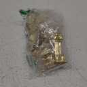 QCAA Oval Turn Cabinet Latch, for Cupboard & Other Furniture, Small, Brass Plated, Made in Taiwan, 4 Pack