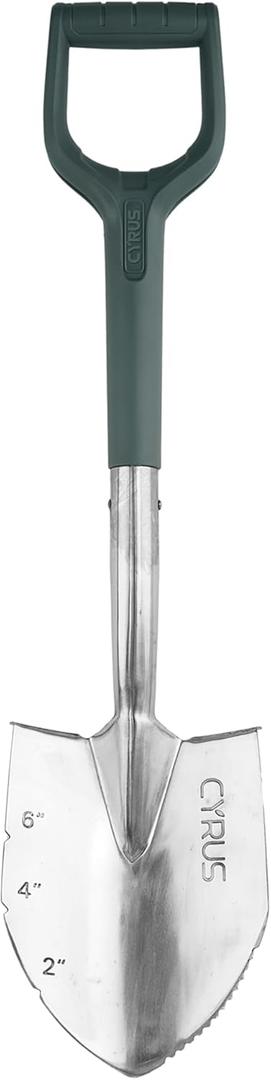 CYRUS Garden Shovel for Digging Stainless Steel,Shovels for Digging Heavy Duty 28 Inch,Garden Spade Shovel with Serrated Edges, Suitable for Yard