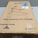 Vaunn Medical Pneumatic Adjustable Overbed Bedside Table with Wheels (Hospital and Home Use) (Black)