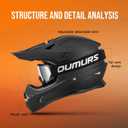 OUMURS Adult ATV Dirt Bike Helmet with Goggles Gloves & Mask Quick Release Buckle Adjustable Sun Visor Motorcycle Adult Helmet Off-Road Motocross Downhill Moped MX for Unisex-Adult, L