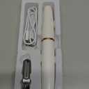 Heated Eyelash Curler - 2 in 1 Clip- Type Heated lash Curler Electric Eyelash Curler LED Display 3 Temp Settings for Makeup Tools USB Rechargeable Natural Curling 24H Long Lasting-WT (White)