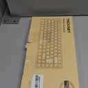 TECKNET Bluetooth Keyboard Rechargeable, 4-Device (2.4G+3BT) Wireless Keyboard, Ultra-Slim Quiet Typing, 14 Hotkeys Computer Keyboard for PC/Laptop/Smart TV/Tablet/iPad (Sliver+Black)