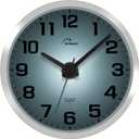 WallarGe Night Light Wall Clock for Bedroom - Silent Lighted up Wall Clock Glow in The Dark, Battery Operated Wall Clocks for Living Room/Kitchen, Easy to Read Large Digital Display, 12 Inch (Silver)