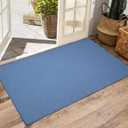 Yancorp 2.46'X4' Ultra Thin Large Bathroom Rugs,Kitchen Outdoor Big Bath Rug,Fit Under Door Mat Entrance, Non Slip,Machine Washable Shower Rug,