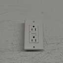 GFCI Outlet 15A Standard Decorative Tamper Resistant Duplex Receptacle with LED Indicator, Ground Fault Circuit Interrupter, Decorative Wallplate, Safelock Protection, UL Listed, White