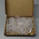 FEPITO 85 PCS Christmas Decoration Acrylic Snowflake Icicles Christmas Tree Icicle Snowflake with Crystal Line Ornaments Set for Christmas Party Decorations