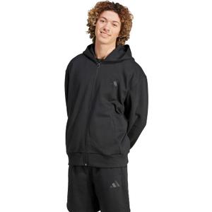 adidas Men's All SZN Fleece Full Zip Hoodie, Black, Large