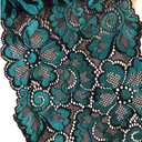 5 Yards Metallic Floral Lace Ribbon Stretch Tulle Lace Trim Elastic Nigerian African Fabric Width 7 Inch for DIY Craft Jewelry Making Clothes Accessories Gift Wrapping Wedding Party Decor (Teal)